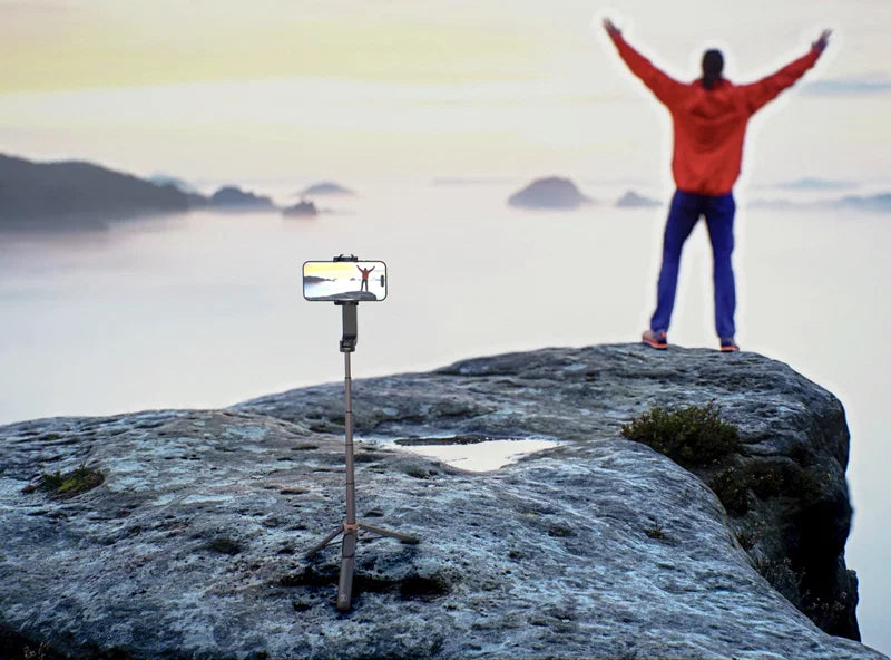 Selfie Stick Tripod with Wireless Remote & Stabilizer