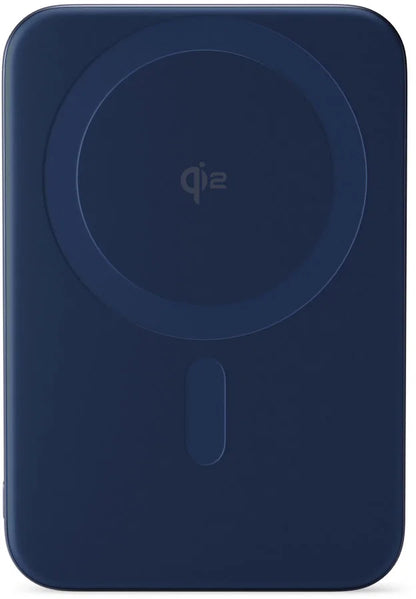 Ultra-Slim Qi2 Magnetic Wireless Power Bank 5,000mAh – Blue